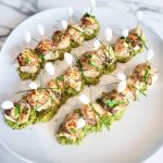 Bespoke canapé selection crafted by private chef in Boston- Stone Crab and Avocado