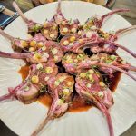 Elegant canapé platter for luxury Boston event catering- Lamb Chop