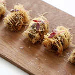 Elegant canapé platter for luxury Boston event catering- Dates