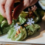 Fine dining canapés at a private event in Boston- Lobster Lettuce Wraps